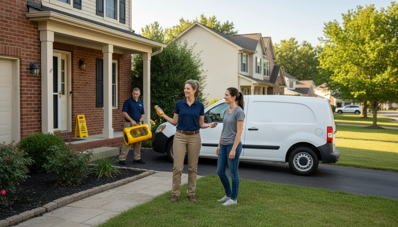 Residential water damage restoration in Palos Hills, IL